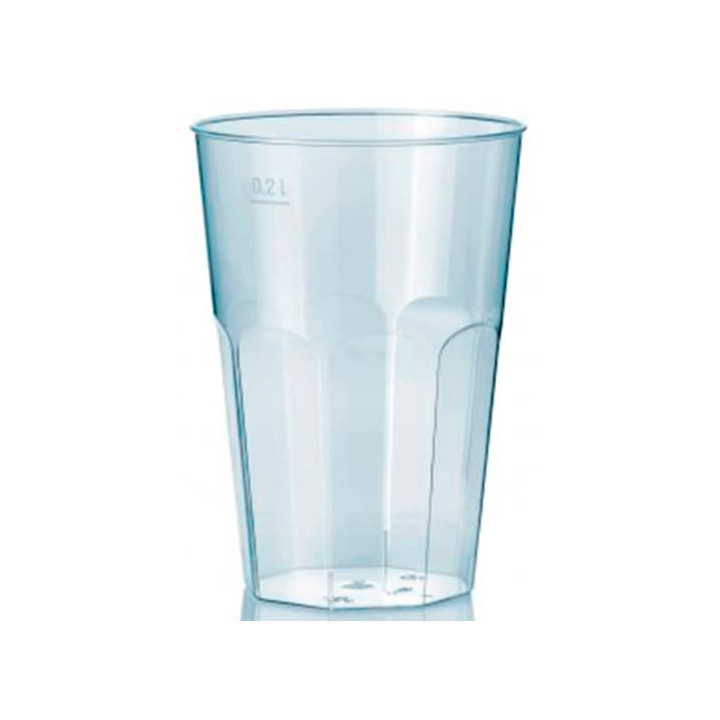 Plastic Cup PS Crystal "Deco" Clear 200 ml (25 Units) 