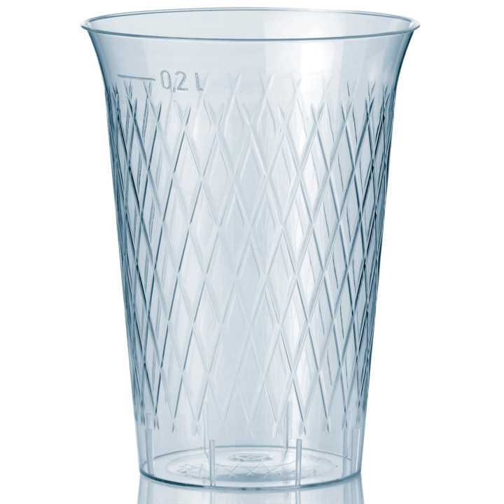 Plastic Cup PS Injection Moulding "Rombos" 200 ml (1000 Units)