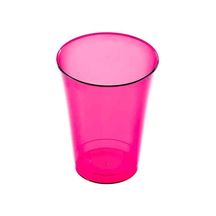 Plastic Cup PS Injection Moulding Raspberry 230 ml (10 Units) 