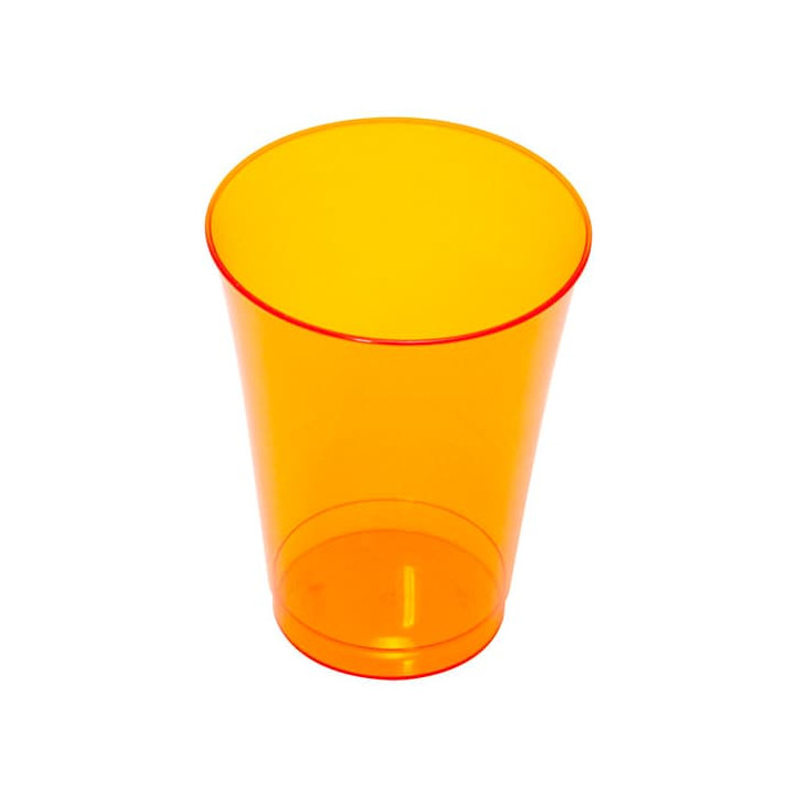 Plastic Cup PS Injection Moulding Orange 230 ml (10 Units) 