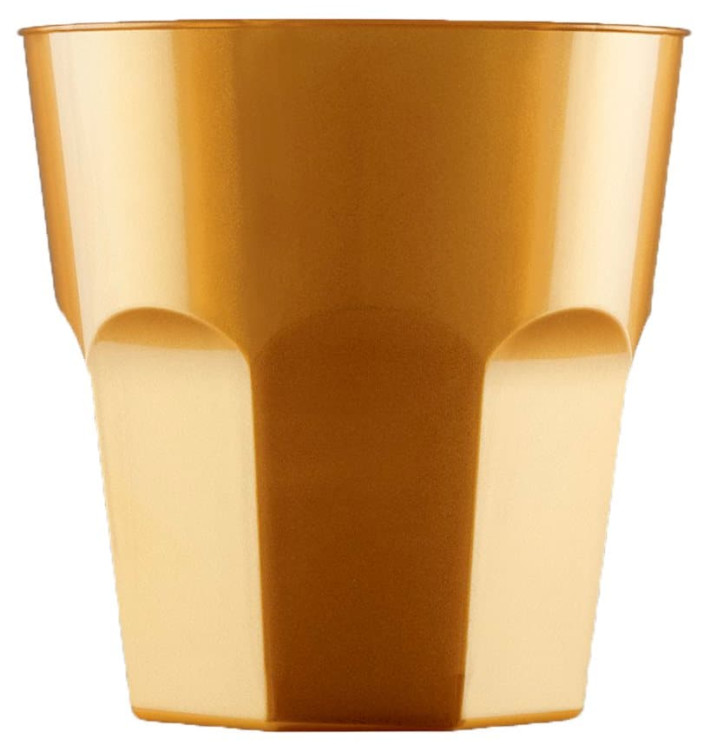 Plastic Cup for Cocktail PS Gold Ø7,3cm 220ml (50 Units) 