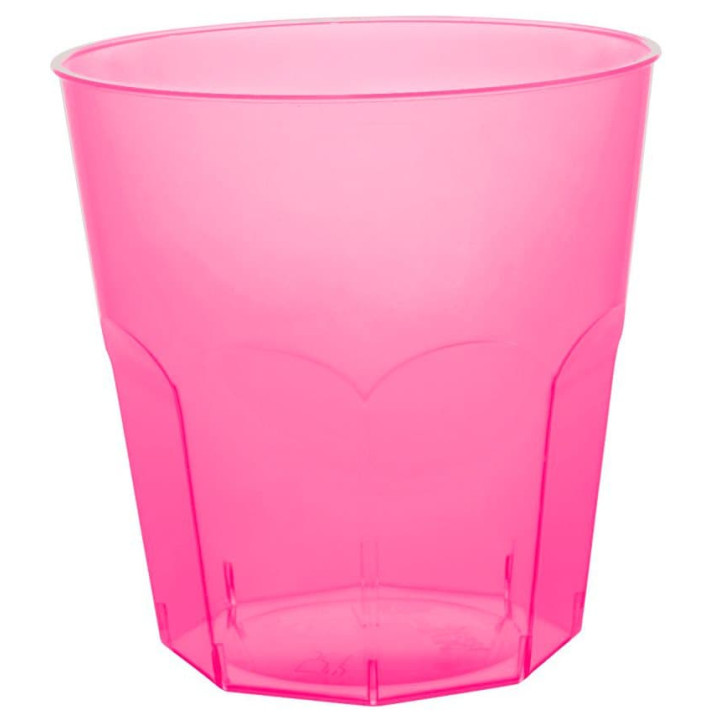 Plastic Cup PS Fuchsia Clear Ø7,3cm 220ml (1000 Units)