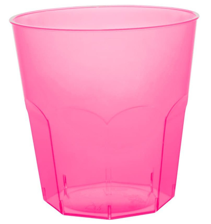 Plastic Cup PS Fuchsia Clear Ø7,3cm 220ml (50 Units) 