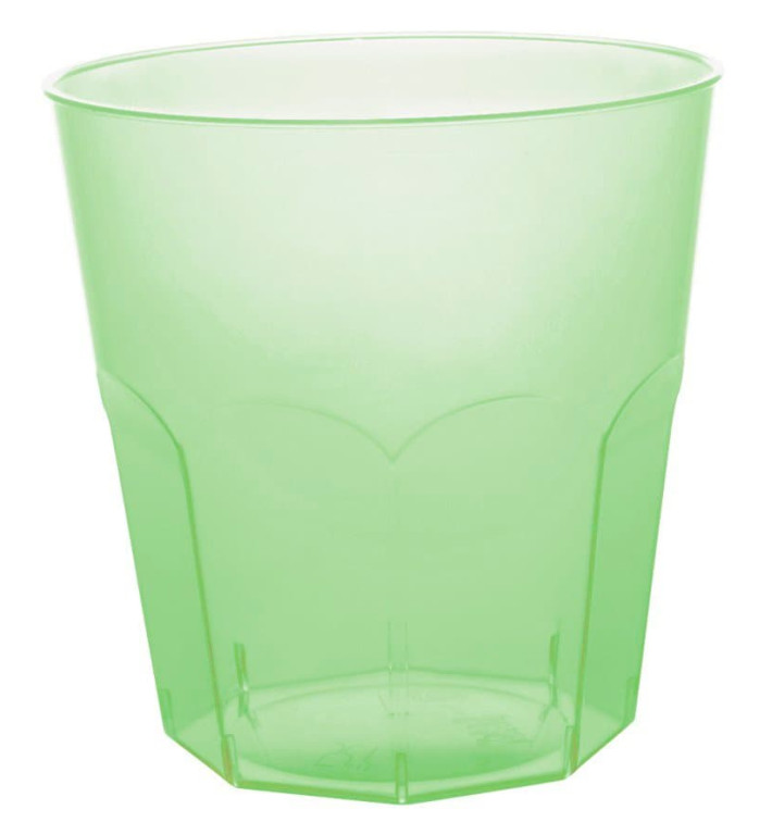 Plastic Cup PS Lime Green Clear Ø7,3cm 220ml (1000 Units)