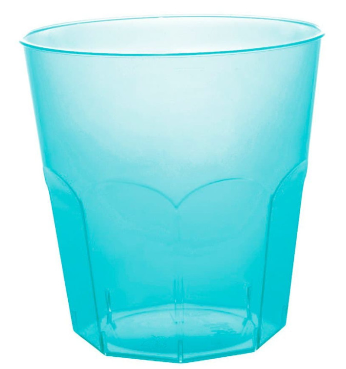 Plastic Cup PS Turquoise Clear Ø7,3cm 220ml (50 Units) 