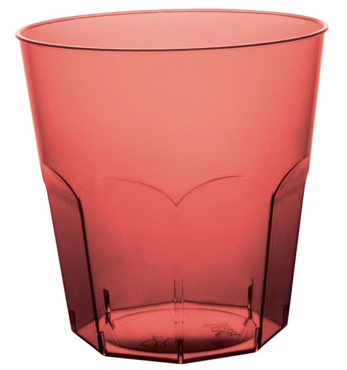 Plastic Cup PS Burgundy Clear Ø7,3cm 220ml (50 Units) 