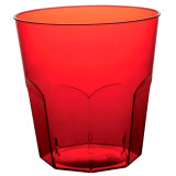 Plastic Cup PS Red Clear Ø7,3cm 220ml (50 Units) 