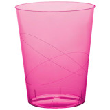 Plastic Cup PS "Moon" Fuchsia Clear 350ml (20 Units) 