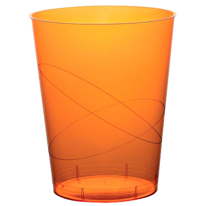 Plastic Cup PS "Moon" Orange Clear 350ml (400 Units)