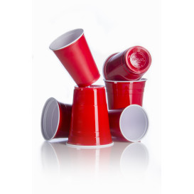 Plastic Cup PS Red American Party 360ml (50 Units)