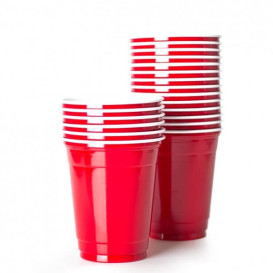Plastic Cup PS Red American Party 360ml (1000 Units)