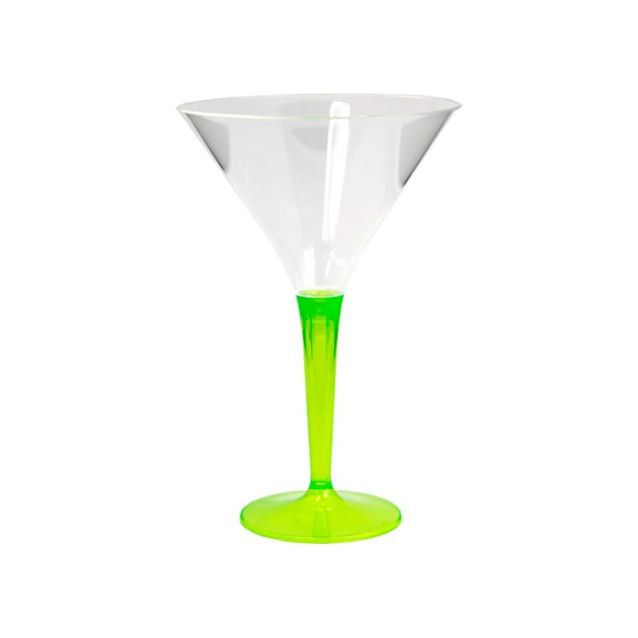 Plastic Stemmed Glass Cocktail Green 100 ml (48 Units)
