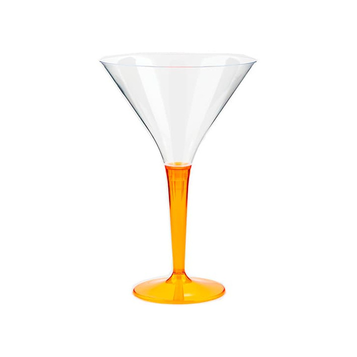 Plastic Stemmed Glass Cocktail Orange 100 ml (48 Units)