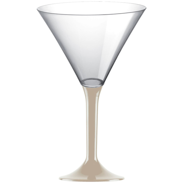 Plastic Stemmed Glass Cocktail Beige 185ml 2P (200 Units)