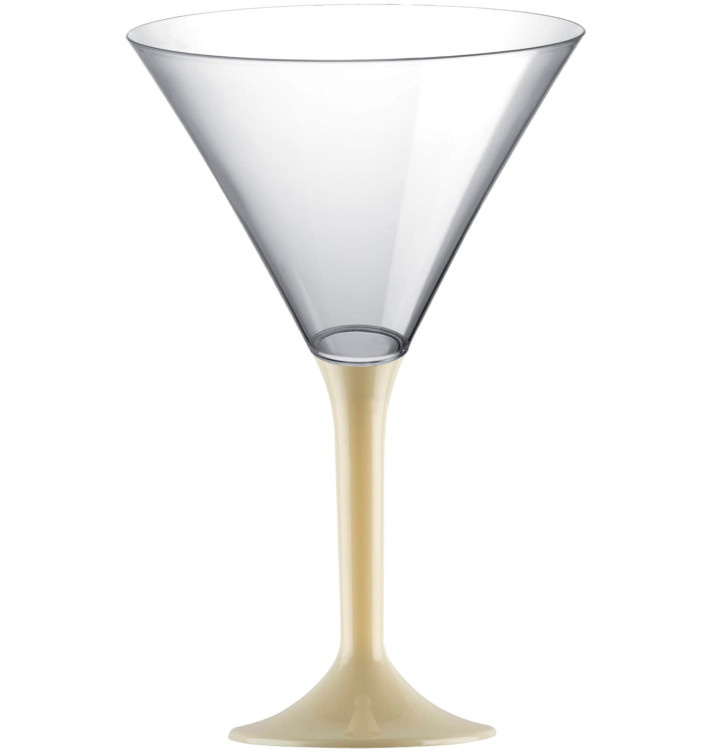 Plastic Stemmed Glass Cocktail Cream 185ml 2P (40 Units)