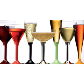 Plastic Stemmed Glass Cocktail Cream 185ml 2P (40 Units)