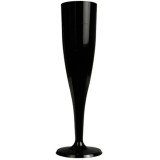 Plastic Flute Sparkling Wine Black 115ml 1P (6 Units)