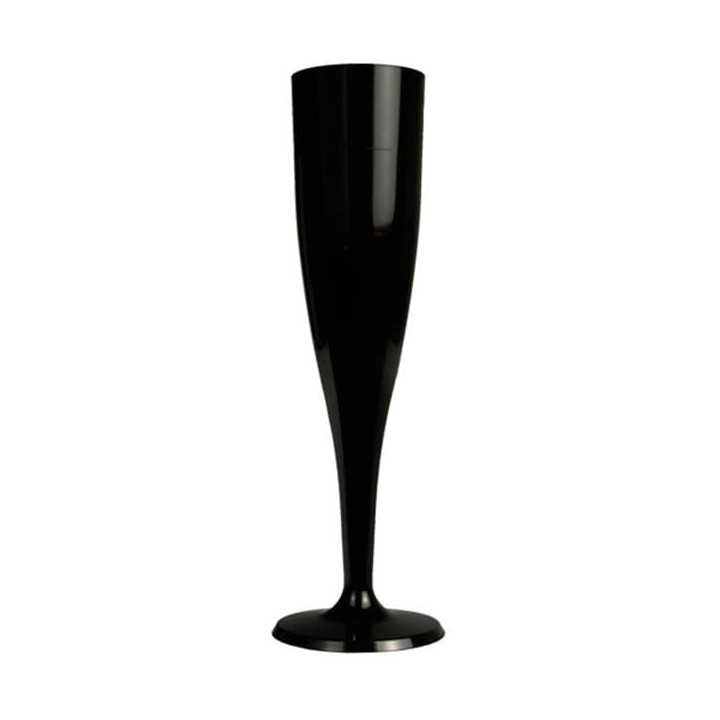 Plastic Flute Sparkling Wine Black 115ml 1P (6 Units)