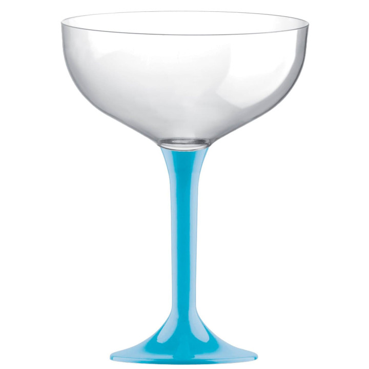 Plastic Stemmed Flute Turquoise 200ml 2P (200 Units)