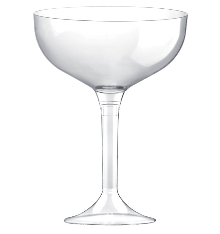 Plastic Stemmed Flute Clear 200ml 2P (200 Units)