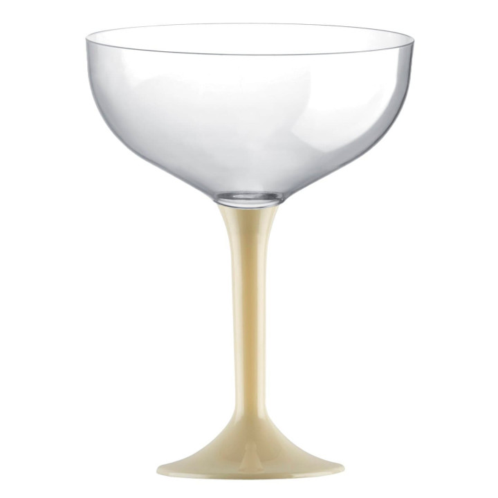 Plastic Stemmed Flute Cream 200ml 2P(40 Units)