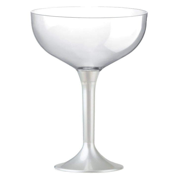 Plastic Stemmed Flute White 200ml 2P (200 Units)