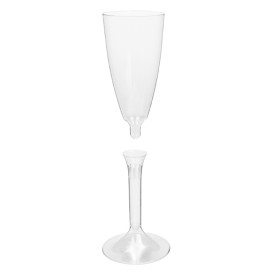 Plastic Stemmed Flute Sparkling Wine Clear 120ml 2P (200 Units)