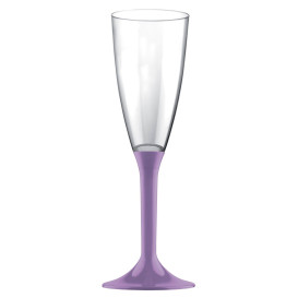Plastic Stemmed Flute Sparkling Wine Lilac 120ml 2P (200 Units)