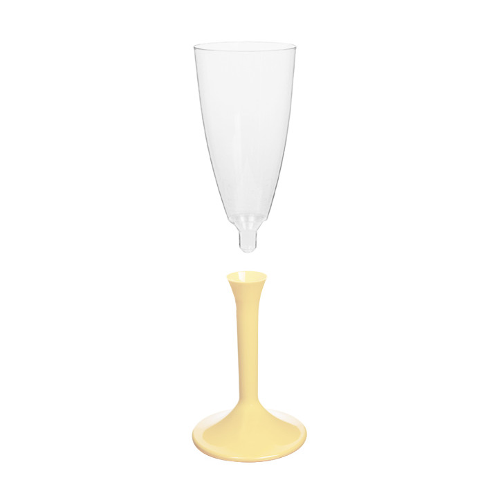 Plastic Stemmed Flute Sparkling Wine Cream 120ml 2P (200 Units)