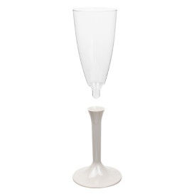 Plastic Stemmed Flute Sparkling Wine Beige 120ml 2P (200 Units)
