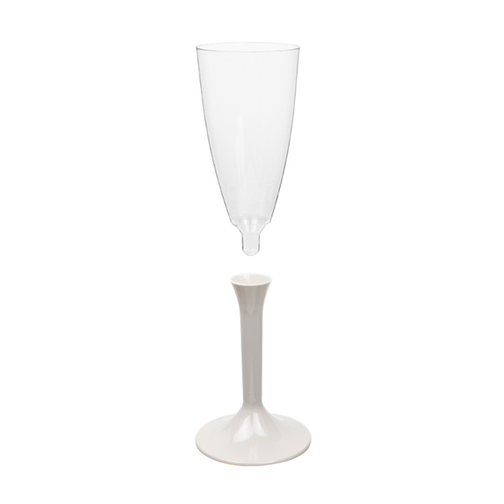 Plastic Stemmed Flute Sparkling Wine Beige 120ml 2P (200 Units)