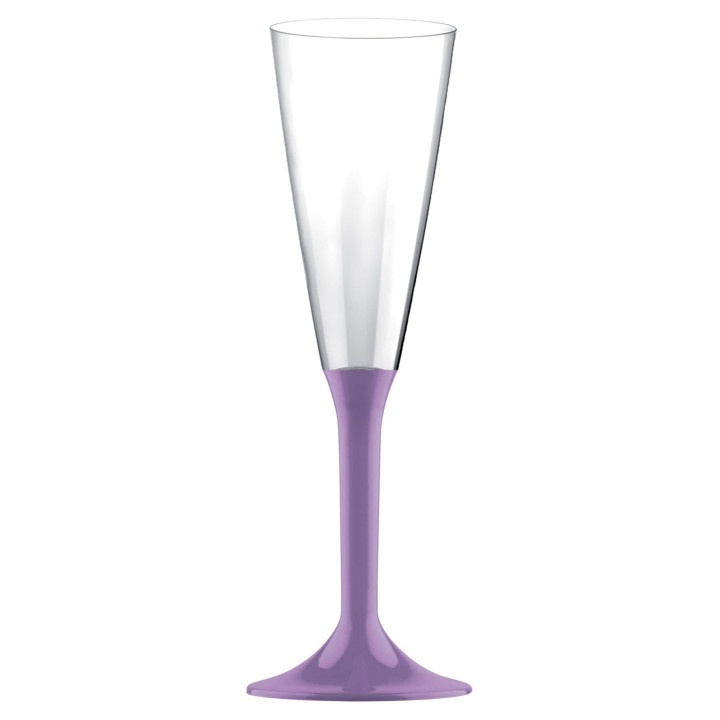 Plastic Stemmed Flute Sparkling Wine Lilac 160ml 2P (200 Units)