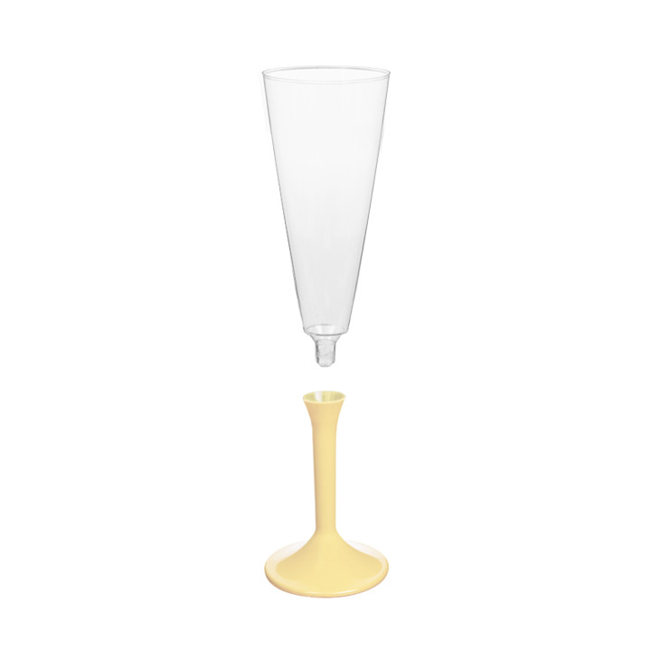 Plastic Stemmed Flute Sparkling Wine Cream 160ml 2P (200 Units)