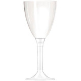 Plastic Glass Wine Clear 130ml (10 Units) 