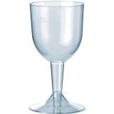 Plastic Glass Water or Wine "Premium" Removable Stem 140ml (20 Units)