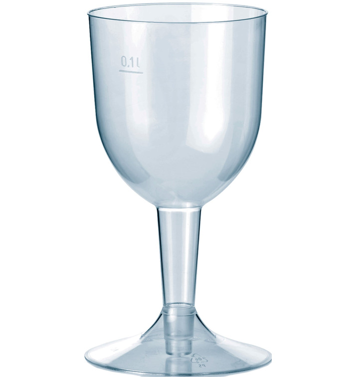 Plastic Glass Water or Wine "Premium" Removable Stem 140ml (20 Units)