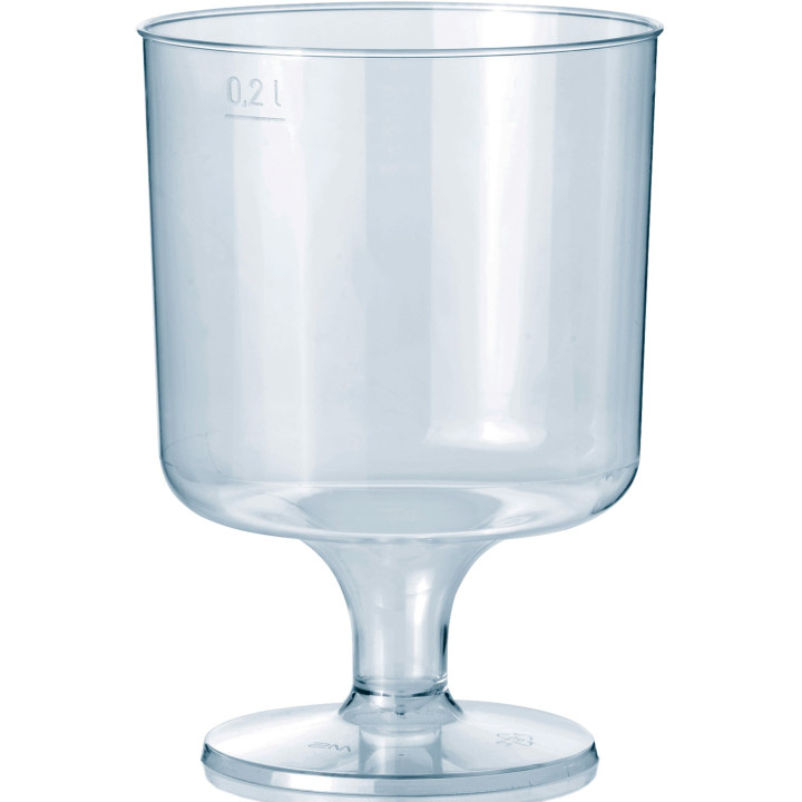 Plastic Stemmed Glass 200ml 1P (10 Units)