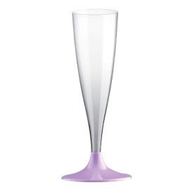Plastic Stemmed Flute Sparkling Wine Lilac 140ml 2P (400 Units)