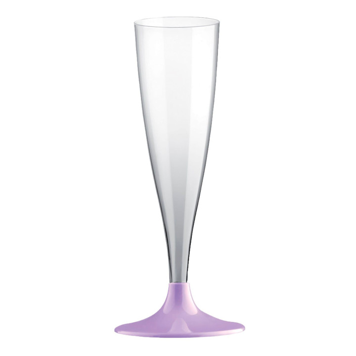 Plastic Stemmed Flute Sparkling Wine Lilac 140ml 2P (400 Units)