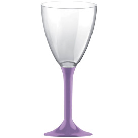 Plastic Stemmed Glass Wine Lilac Removable Stem 180ml (40 Units)