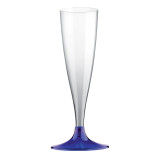 Plastic Stemmed Flute Sparkling Wine Blue 140ml 2P (20 Units)