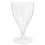 Plastic Stemmed Glass Wine Clear 200ml 2P (20 Units)