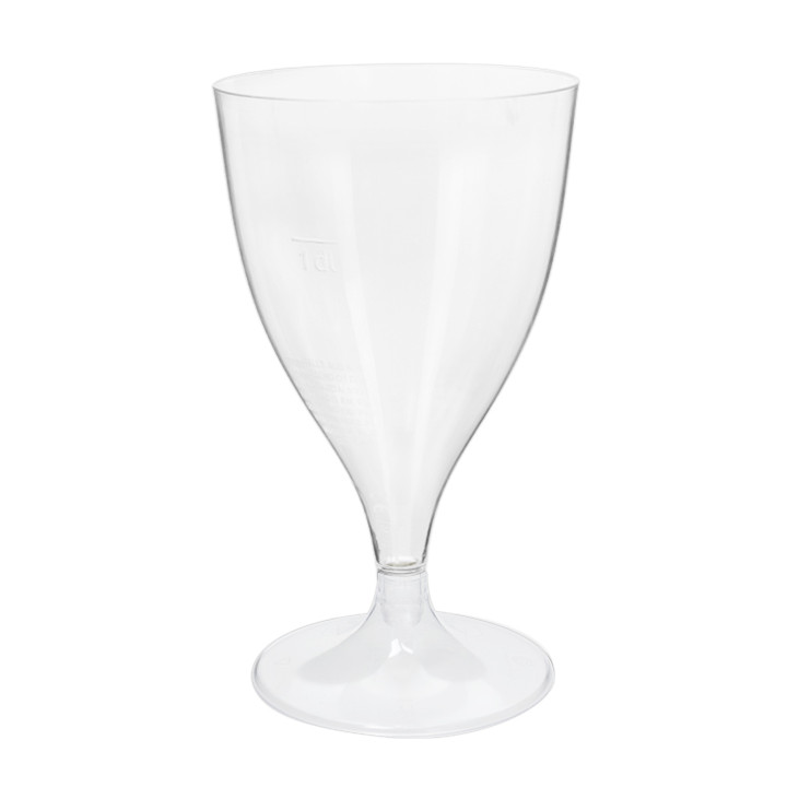 Plastic Stemmed Glass Wine Clear 200ml 2P (20 Units)
