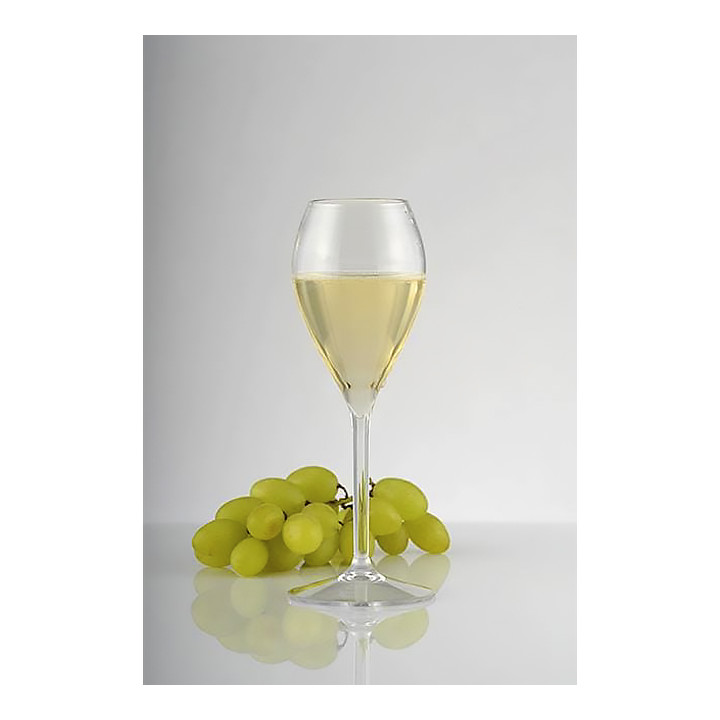 Reusable Plastic Glass Wine PC Clear Pearl 240ml (6 Units)