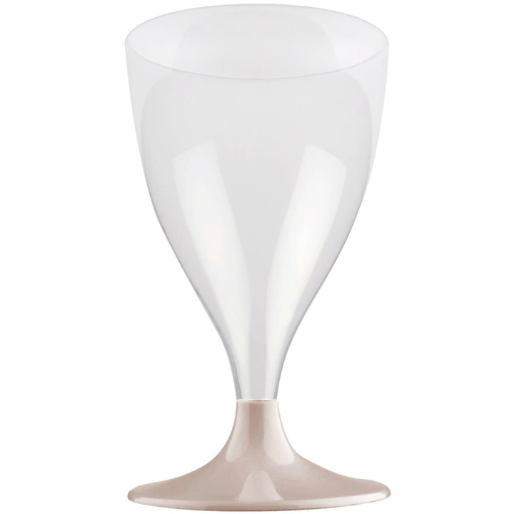 Plastic Stemmed Glass Wine Cream 200ml 2P (20 Units)
