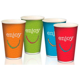 Paper Cup "Enjoy" 12 Oz/360 ml Ø8,0cm (100 Units)  