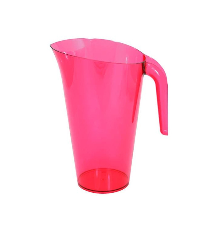Plastic Jar PS Reusable Raspberry 1.500 ml (20 Units)