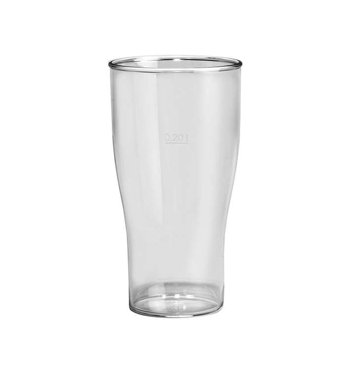 Plastic Pint Glass SAN Reusable Clear 350ml (5 Units) 