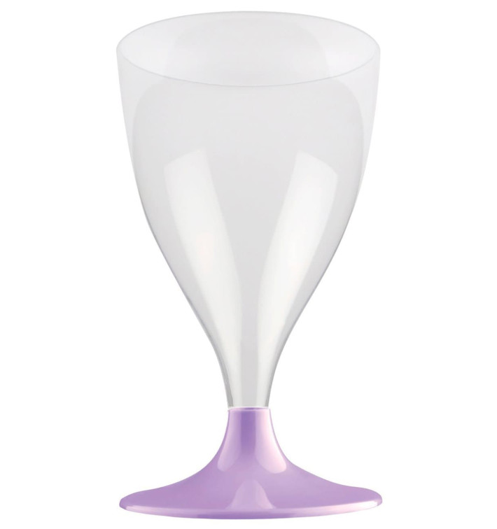 Plastic Stemmed Glass Wine Lilac 200ml 2P (400 Units)