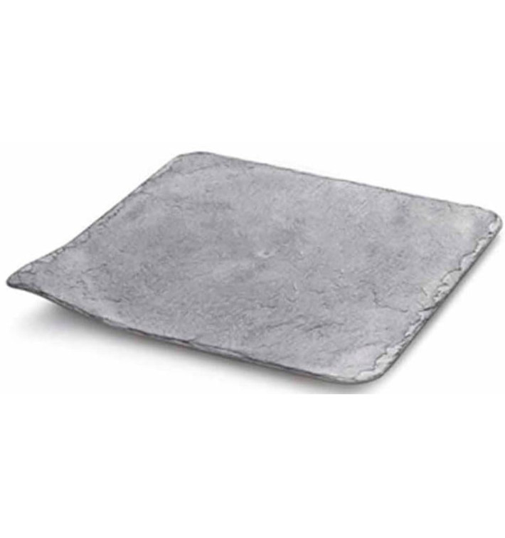 Plastic Tasting Plate Synthetic Slate PS 11x11cm (320 Units)